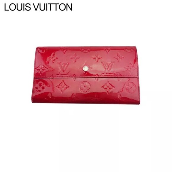 LOUIS VUITTON Long Wallet Vernis Patent Leather Authentic Used - Picture 1 of 9
